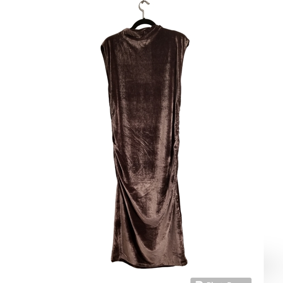 Women's Velour Side Ruched Drapery Bodycon Dress - A New Day Mauve XL - Picture 5 of 5